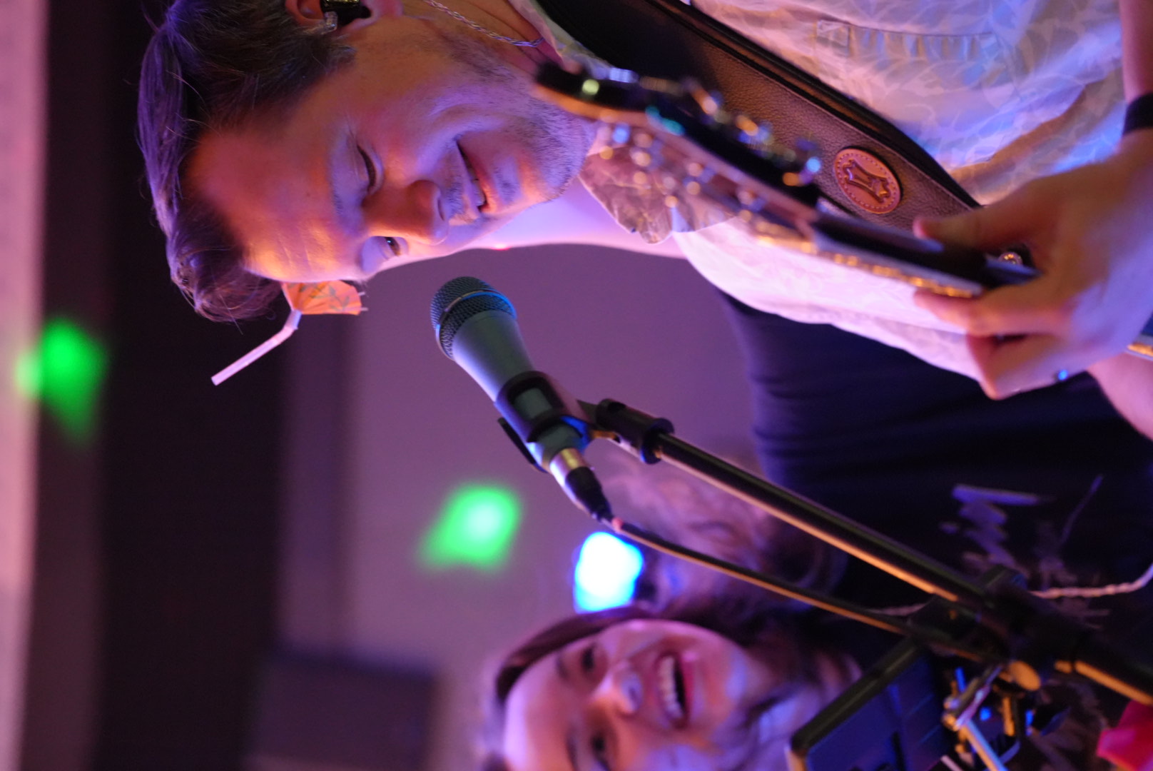 Two musicians sharing the stage